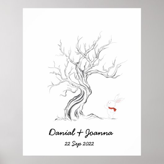 Arbre de livre d'or empreinte digitale arbre d'emp (Devant)