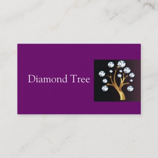 Arbre de logo de carte de visite de diamants (Devant)