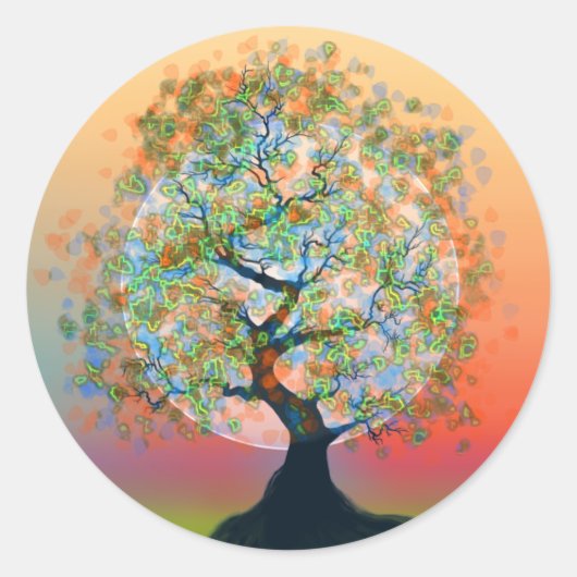 Arbre de lumière avec Stickers Lune (Devant)
