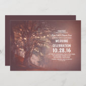 Arbre de lumières à cordes Invitations de mariage  (Devant / Derrière)