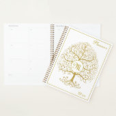 Arbre de luxe de la vie Monogramme Or Blanc modern (Devant avec enveloppe)