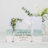 Arbre de mariage de plage floral Save The Date (Debout devant)