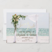 Arbre de mariage sur la plage Fleur Save The Date (Devant)