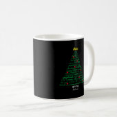 Arbre de mots de Noël - Mug noir (Devant droit)