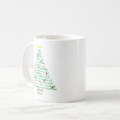 Arbre de mots de Noël - Tasse (Devant gauche)