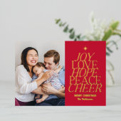 Arbre de mots Foil Carte de vacances modifiable co (Debout devant)