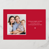 Arbre de mots Foil Carte de vacances modifiable co (Verso)