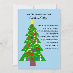 Arbre de Noël #1-2 Carte d'invitation