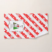 Arbre de Noël 2 Greyhound (blanc broché) Chien Amu (Serviette à main)