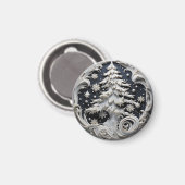 Arbre de Noël à effet 3D Magnet Rond (Recto/Verso)