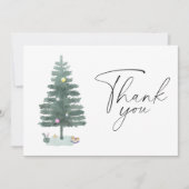 Arbre de Noël à l'aquarelle Merci (Devant)
