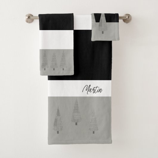 Arbre de Noël à motif de pied de cheminée Monogram (En situation)