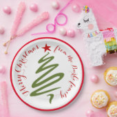 Arbre de Noël Abstrait Assiette en Papier (Fête)