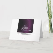 Arbre de Noël Abstrait sur la carte de voeux viole (Dos)
