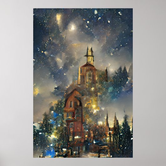 Arbre de Noël, affiche de l'église de Noël (Devant)