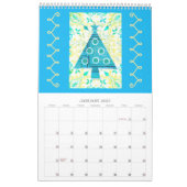 Arbre de Noël Année autour Calendrier (Jan 2027)