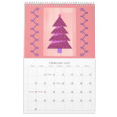 Arbre de Noël Année autour Calendrier (Feb 2027)