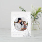 Arbre de Noël argenté élégant Deux vacances photo (Debout devant)