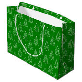 Arbre de Noël Arrière - plan vert Grand sac cadeau (Dos Angle)