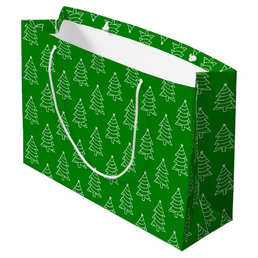 Arbre de Noël Arrière - plan vert Grand sac cadeau (Dos Angle)