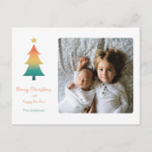 Arbre de Noël au crépuscule Carte de vœux (Devant)