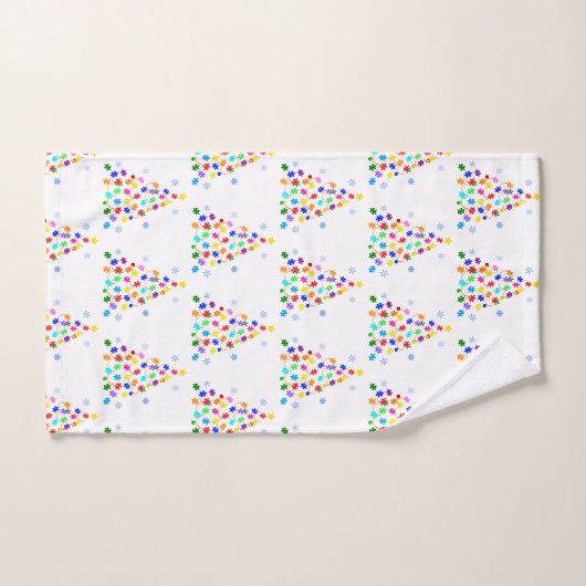 Arbre de Noël autiste (Serviette à main)