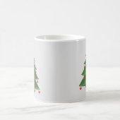 Arbre de Noël aux ampoules rouges Mug blanc classi (Centre)