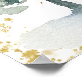 Arbre de Noël Baby shower Affiche de bienvenue or (Coin)