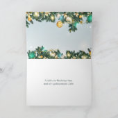 Arbre de Noël, baubles Carte de vacances allemande (Intérieur)