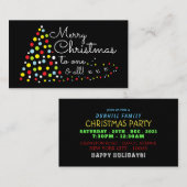 Arbre de Noël, Billet de Noël Invitation (Devant / Derrière)