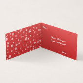 Arbre de Noël blanc et carte pliée de neige (Inside)