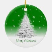 Arbre De Noël Blanc Sur Ornement Vert (Dos)