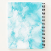 Arbre de Noël bleu Carnet d'aquarelle abstrait (Dos)