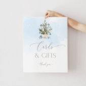 Arbre de Noël bleu Cartes et cadeaux Poster