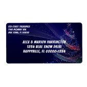 Arbre de Noël bleu foncé Étiquettes de livraison (Devant)