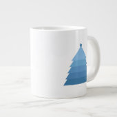 Arbre de Noël bleu Mug de café géant (Devant droit)