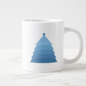 Arbre de Noël bleu Mug de café géant (Droite)