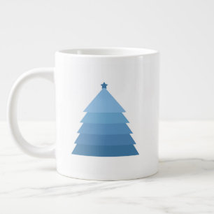 Arbre de Noël bleu Mug de café géant