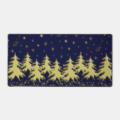 Arbre de Noël brillant doré sur Stars Blue Sky (Recto)