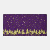 Arbre de Noël brillant doré sur Stars Purple Sky (Recto)