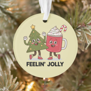 Arbre de Noël Buveur de Café Hiver Joyeux
