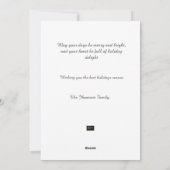 Arbre de Noël Carte cadeau florale brillante (Dos)