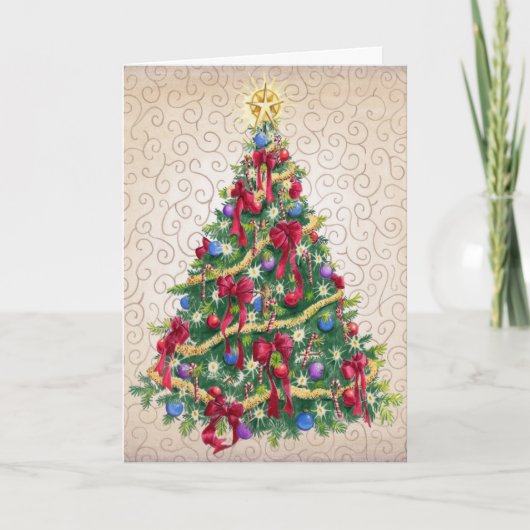 Arbre de Noël - Carte de voeux (Devant)