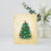 Arbre de Noël, carte postale (Debout devant)