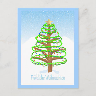 Arbre de Noël - Carte postale en langue allemande