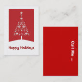 Arbre de Noël Cartes de visite (Devant / Derrière)