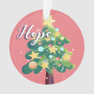 Arbre de Noël Carton Hope & Love Ornament rose
