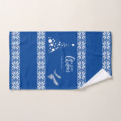 Arbre de Noël. Couleur bleue (Serviette à main)