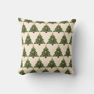 Arbre de Noël coussin moderne géométrique motif