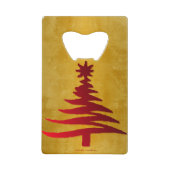 Arbre de Noël crayon rouge sur or (Devant)